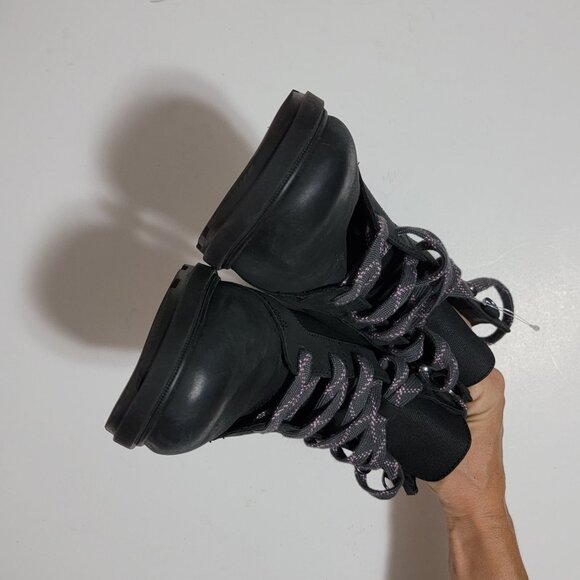 NEW Sorel Evie II NW Lace Up Boots Womens 10 Black Casual Outdoors Rugged - Picture 6 of 9